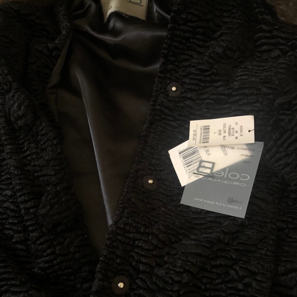 Faux Fur Collar Acetate Velour Evening Coat - Picture 12 of 12